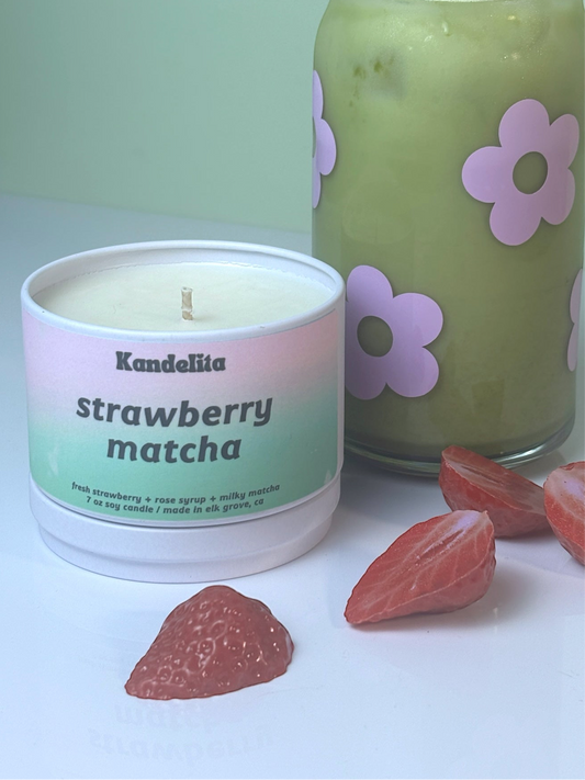 Strawberry Matcha | Soy Candle