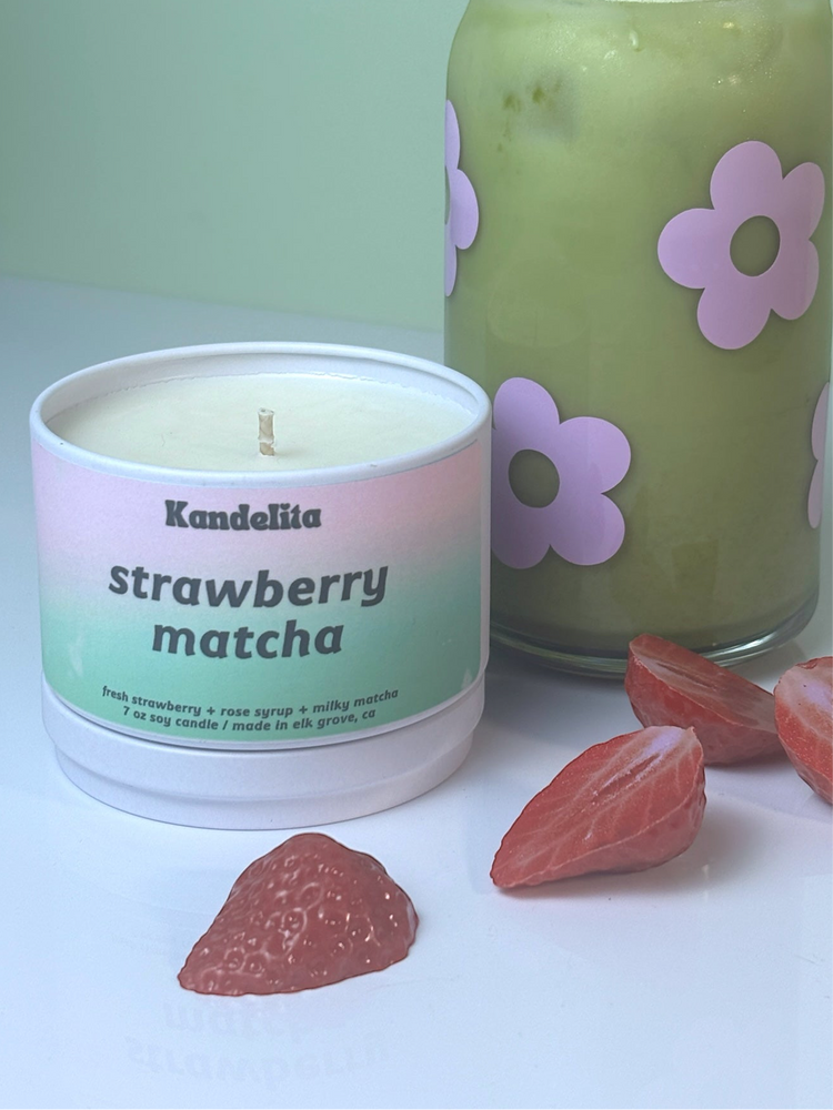 Strawberry Matcha | Soy Candle
